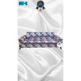 Baskı Desenli Elastik Esnek Kadife Koruyucu Giydirme Koltuk Örtüsü - Bk-02 - 3'lü (1 Parça) - 10 x 10 cm - Mor
