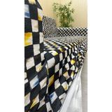 Baskı Desenli Elastik Esnek Kadife Koruyucu Giydirme Koltuk Örtüsü - Bk-09 - Tekli (1 Parça) - 10 x 10 cm - Altın