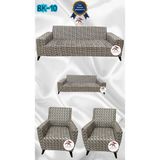 Baskı Desenli Elastik Esnek Kadife Koruyucu Giydirme Koltuk Örtüsü - Bk-10 - 3+2+1+1 (4 Parça Set) - 10 x 10 cm - Çok Renkli