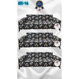 Baskı Desenli Elastik Esnek Kadife Koruyucu Giydirme Koltuk Örtüsü - Bk-14 - 3+3+3 (3 Parça Set) - 10 x 10 cm - Siyah