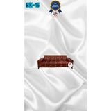 Baskı Desenli Elastik Esnek Kadife Koruyucu Giydirme Koltuk Örtüsü - Bk-15 - 2'li (1 Parça) - 10 x 10 cm - Turuncu