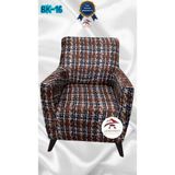 Baskı Desenli Elastik Esnek Kadife Koruyucu Giydirme Koltuk Örtüsü - Bk-16 - Tekli (1 Parça) - 10 x 10 cm - Kahverengi
