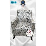 Baskı Desenli Elastik Esnek Kadife Koruyucu Giydirme Koltuk Örtüsü - Bk-18 - Tekli (1 Parça) - 10 x 10 cm - Ekru