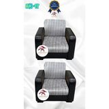 Baskı Desenli Elastik Esnek Kadife Koruyucu Kolsuz Koltuk Örtüsü - Bk-17 - 1+1 (2 Parça Set) - 10 x 10 cm - Bej