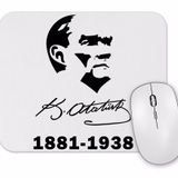 Baskı Dükkanı 10 Kasım Atatürk Tişörtü Mouse Pad