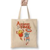 Baskı Dükkanı Adventure Time Captain America Iron Man Jake Finn Princess Bubblegum Marceline Bez Çanta