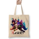 Baskı Dükkanı Ahri League Of Legends Oyun Darius Yasuo Jinx Morgana Katarina Ezreal Bez Çanta