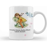 Baskı Dükkanı Anneler Günü Annelere Hediye 019 Kupa