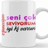 Baskı Dükkanı Anneler Günü Annelere Hediye 052 Kupa