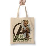 Baskı Dükkanı Avangers I Am Groot Bez Çanta