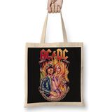 Baskı Dükkanı Banda Ac Dc Müzik Grubu Bez Çanta