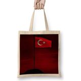Baskı Dükkanı Bayrakları Bayrak Yapan Üstündeki Kandır Bez Çanta