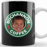 Baskı Dükkanı Baywatch Buchannon Coffee David Hasselhoff Starbucks Logo Kupa
