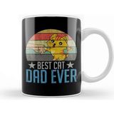 Baskı Dükkanı Best Cat Dad Ever Funny Cat Daddy Father Day Vintage 05 Kupa Bardak