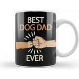 Baskı Dükkanı Best Dog Dad Ever Paw Fist Bump Fathers Day Gift Kupa Bardak