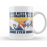 Baskı Dükkanı Best Labrador Dad Ever Vintage Father Day Köpek Kupa