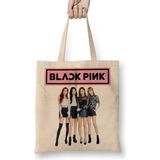Baskı Dükkanı Blackpink 03 Bez Uzun Saplı Krem Rengi Çanta