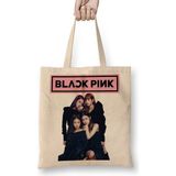 Baskı Dükkanı Blackpink 05 Bez Uzun Saplı Krem Rengi Çanta