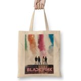 Baskı Dükkanı Blackpink 09 Bez Uzun Saplı Krem Rengi Çanta
