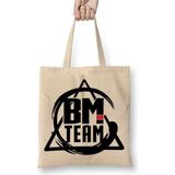 Baskı Dükkanı Bm Team Jiu Jitsu Bez Uzun Saplı Krem Rengi Çanta