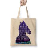 Baskı Dükkanı Bojack Horseman 013 Bez Uzun Saplı Krem Rengi Çanta