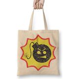 Baskı Dükkanı Bom Bom Bomb Serious Sam Bomb Logo Bez Uzun Saplı Krem Rengi Çanta
