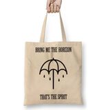 Baskı Dükkanı Bring Me The Horizon Bmth Bez Uzun Saplı Krem Rengi Çanta