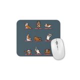 Baskı Dükkanı Bulldog Yoga Pug Köpek Mouse Pad
