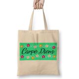 Baskı Dükkanı Carpe Diem -Vı Bez Kadın Günlük Çanta