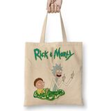Baskı Dükkanı Cartoon Rick E Morty Bez Çanta