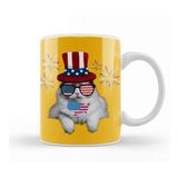 Baskı Dükkanı Cat 4th Of July Gift Independence Day Kupa Bardak