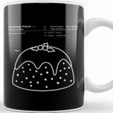 Baskı Dükkanı Christmas Pudding Blueprint Kupa Bardak