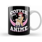 Baskı Dükkanı Coffee and Anime Cute Kawaii Girl Coffee Cup Kupa