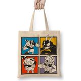Baskı Dükkanı Cuphead Characters Bez Çanta