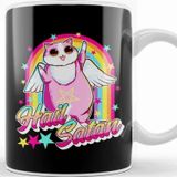 Baskı Dükkanı Cute Hail Satan Cat Rainbow Kitty Heavy Metal Kupa