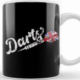 Baskı Dükkanı Darts Uk Great Britain Flag Dart Player Dartboard Bullseye Kupa Bardak