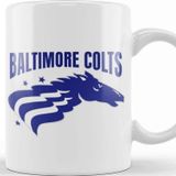 Baskı Dükkanı Defunct Baltimore Colts Cfl Football 1995 Beyaz Porselen Kupa Bardak