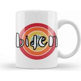 Baskı Dükkanı Democrat Joe Biden 2024 Election Vintage Retro Rainbow Style Kupa