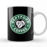 Baskı Dükkanı Deptford Coffee Starbucks Beyaz Porselen Kupa Bardak