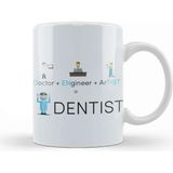 Baskı Dükkanı Doctor Engineer Artist Dentist 02 Beyaz 330 ml Porselen Kupa Bardak