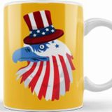 Baskı Dükkanı Eagle Happy Independence Day 4th Of July Gift Kupa Bardak
