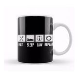 Baskı Dükkanı Eat Sleep Law Repeat School Lawyer Gift 01 Kupa Bardak