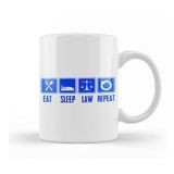 Baskı Dükkanı Eat Sleep Law Repeat School Lawyer Gift 02 Kupa Bardak