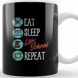 Baskı Dükkanı Eat Sleep Law School Repeat Kupa Bardak