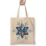 Baskı Dükkanı Elsa Anna Snowflake Frozen Snowflake Bez Kadın Günlük Çanta