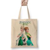 Baskı Dükkanı Elsa Frozen Fever Anna Olaf Bez Kadın Günlük Çanta
