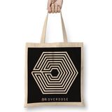 Baskı Dükkanı Exo Overdose Bez Uzun Saplı Krem Rengi Çanta