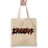 Baskı Dükkanı Exodus Slayer Testament Metallica Overkill Sodom Bez Uzun Saplı Krem Rengi Çanta