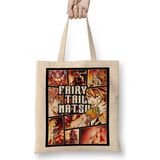 Baskı Dükkanı Fairy Tail Natsu Dragneel Gta Style Bez Uzun Saplı Krem Rengi Çanta