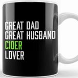Baskı Dükkanı Fathers Day Great Dad Great Husband Cider Lover Kupa Bardak